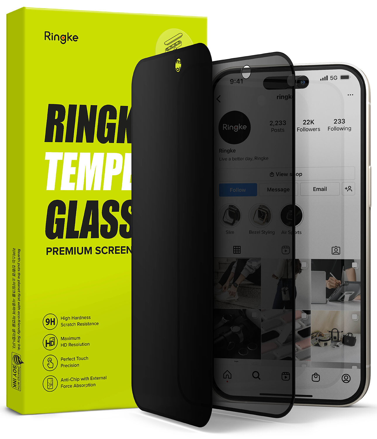 Privacy Premium Tempered Glass Screen Protector for iPhone 15 Plus