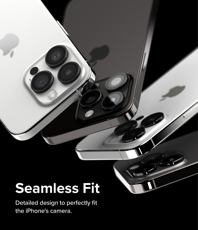 Camera Lens Protectors with Aluminium Alloy Frames for iPhone 15 Pro Max (Set) - Black