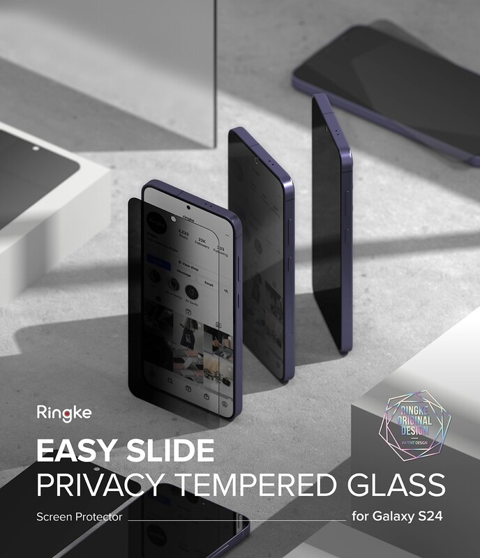 Privacy Easy Slide Premium Tempered Glass (2 Pack) Screen Protector for Galaxy S24