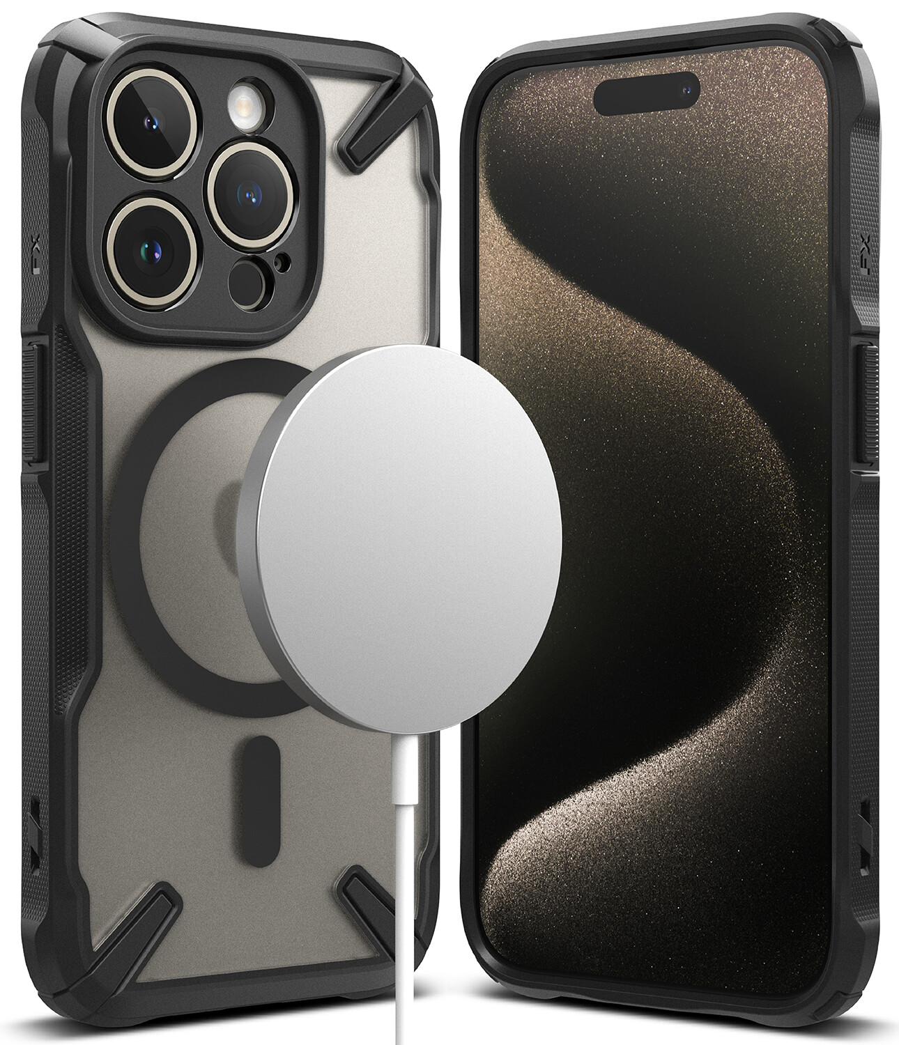 Fusion X for iPhone 15 Pro MagSafe Accessories Case – Matte Black