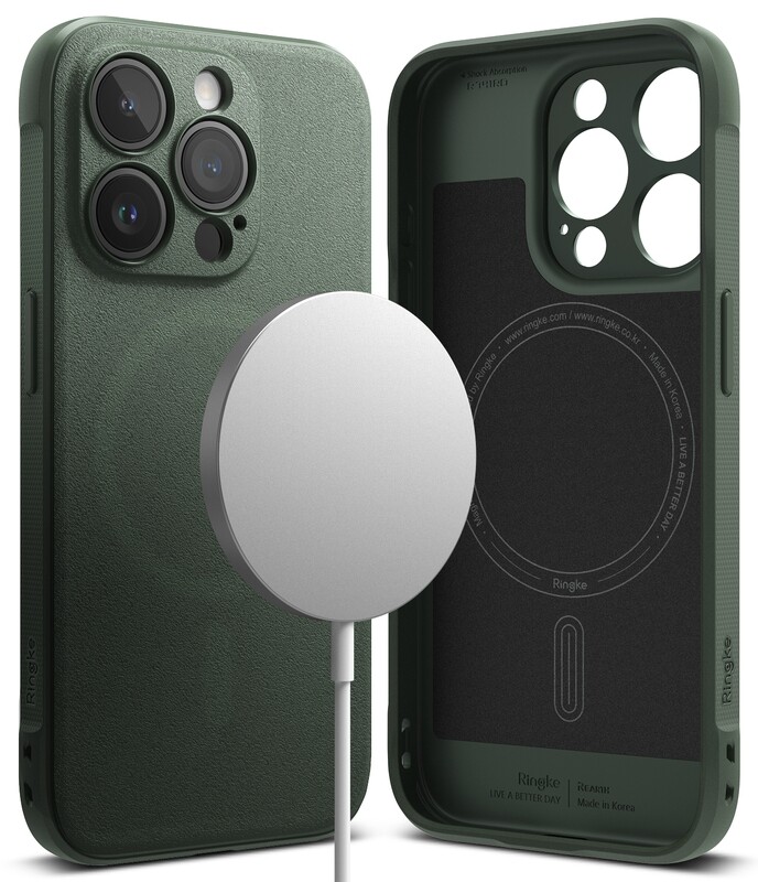 Onyx for iPhone 15 Pro MagSafe Accessories Case – Dark Green