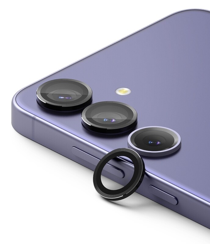Camera Lens Protectors with Aluminium Alloy Frames for Galaxy S24 (Set) - Black