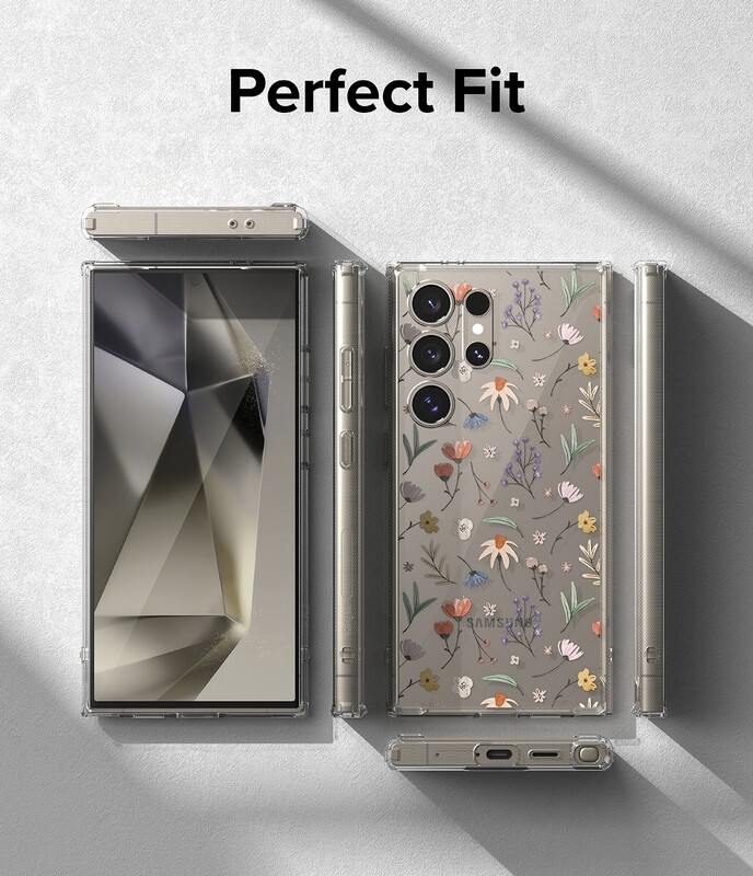 Fusion Design for Galaxy S24 Ultra Military-Grade Slim Protective Case - Dry Flowers