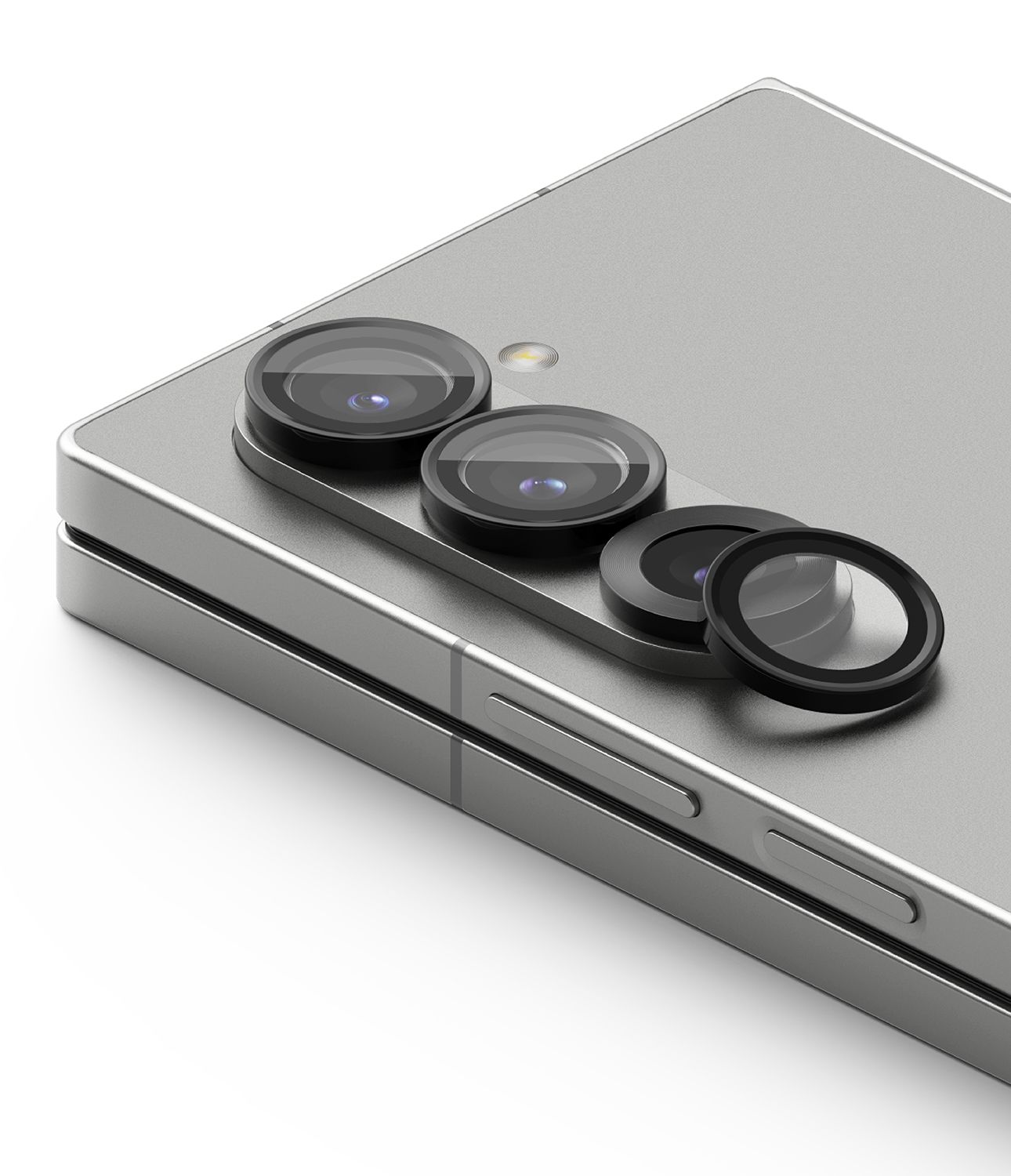 Camera Lens Protectors with Aluminium Alloy Frames for Galaxy Z Fold6 (Set) - Black