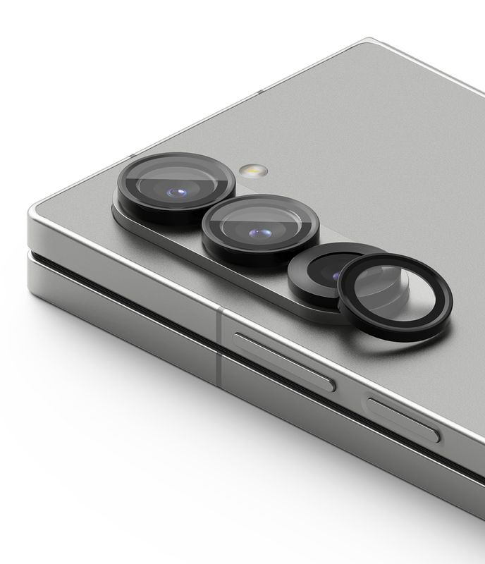Camera Lens Protectors with Aluminium Alloy Frames for Galaxy Z Fold6 (Set) - Black