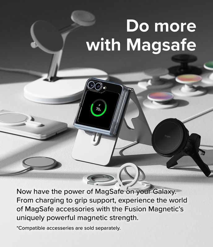 Fusion for Galaxy Z Flip6 Military-Grade MagSafe Accessories Case – Clear