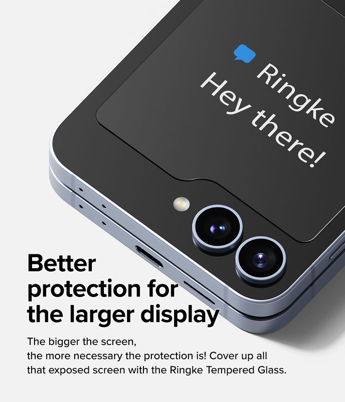 Premium Tempered Glass (2 Pack) Cover Display Screen Protector for Galaxy Z Flip6