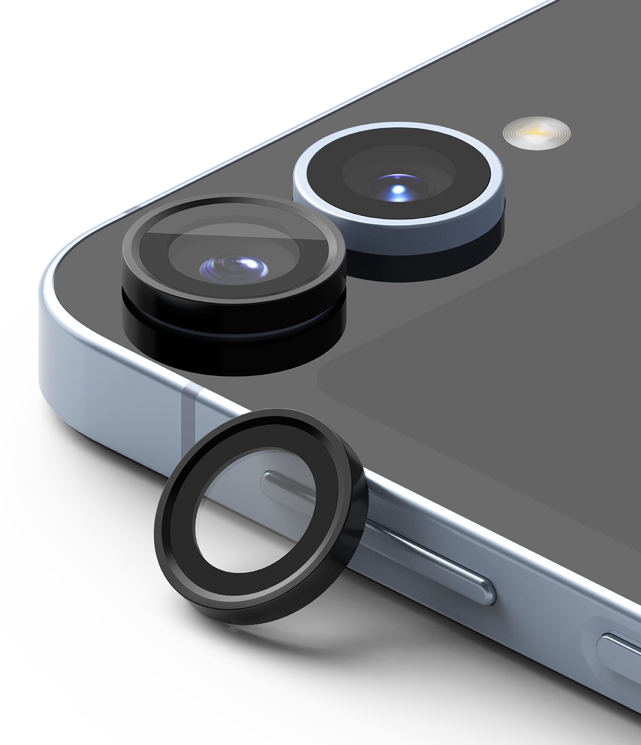 Camera Lens Protectors with Aluminium Alloy Frames for Galaxy Z Flip6 (Set) - Black - 2 Pack