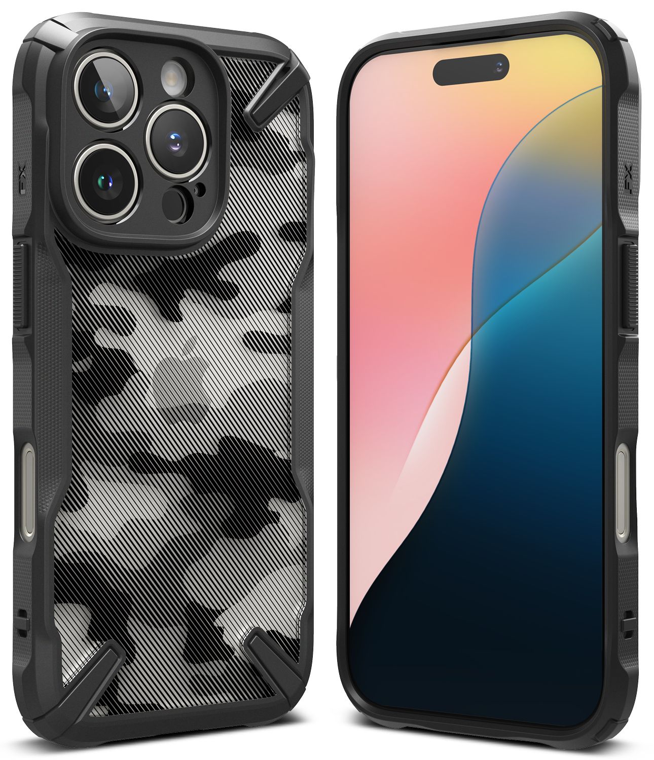 Fusion X for iPhone 16 Pro Max Military-Grade Slim Protective Case - Camo Black