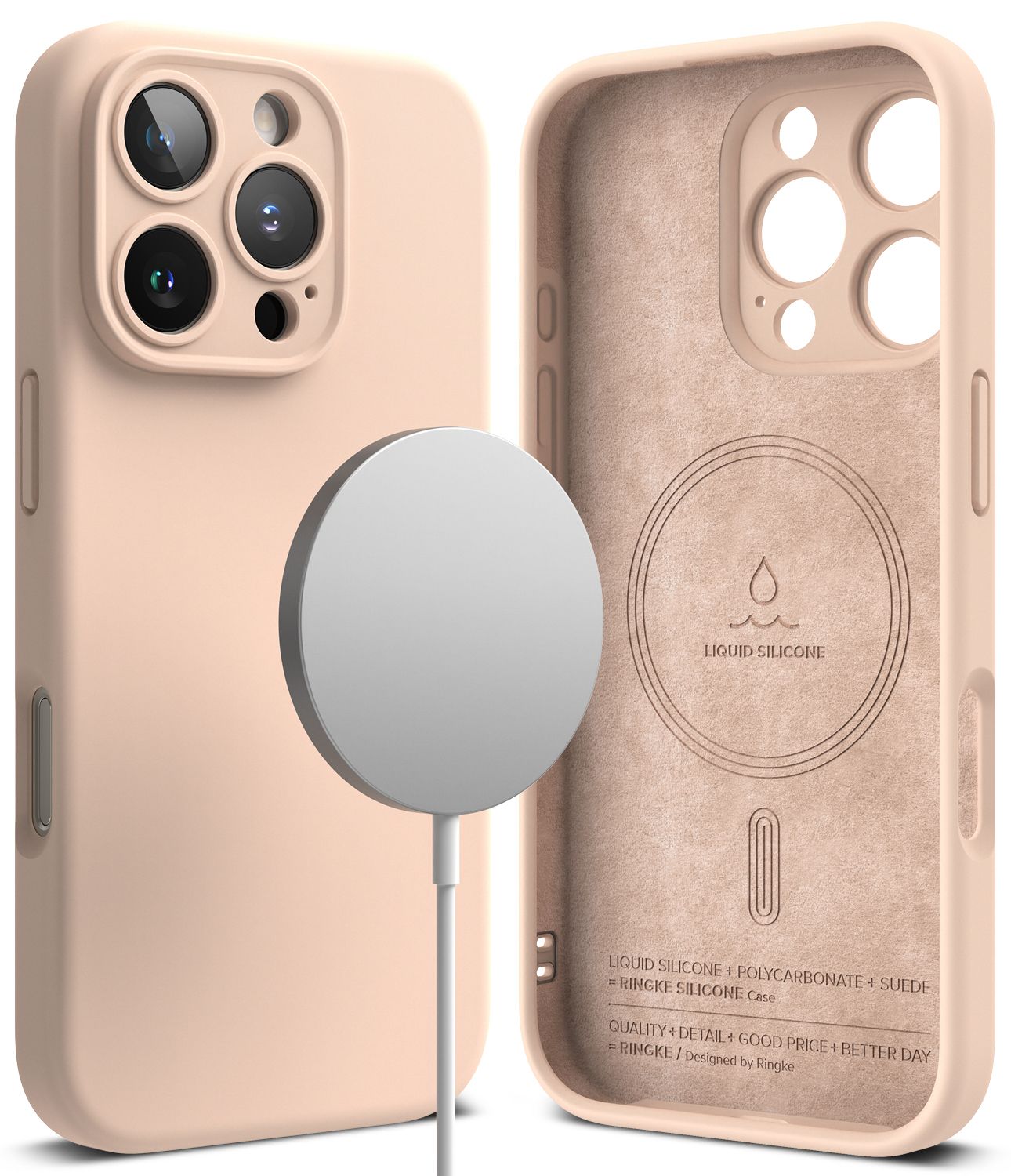 SI for iPhone 16 Pro Max MagSafe Accessories Case - Pink Sand