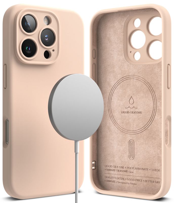 SI for iPhone 16 Pro Max MagSafe Accessories Case - Pink Sand
