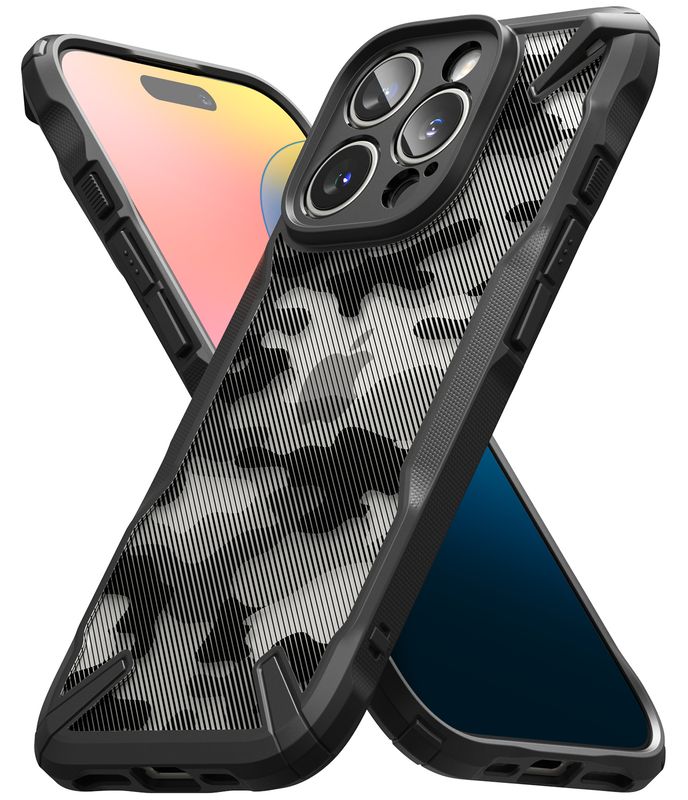 Fusion X for iPhone 16 Pro Military-Grade Slim Protective Case - Camo Black