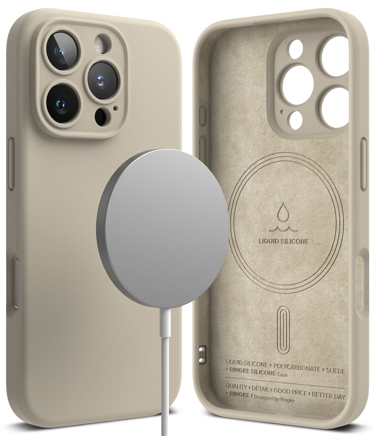 SI for iPhone 16 Pro MagSafe Accessories Case - Stone