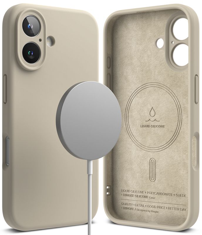 SI for iPhone 16 Plus MagSafe Accessories Case - Stone