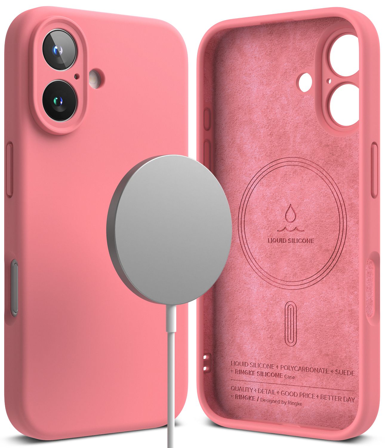 SI for iPhone 16 Plus MagSafe Accessories Case - Pink