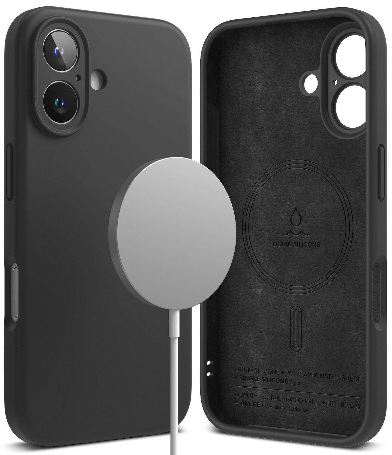 SI for iPhone 16 Plus MagSafe Accessories Case - Black