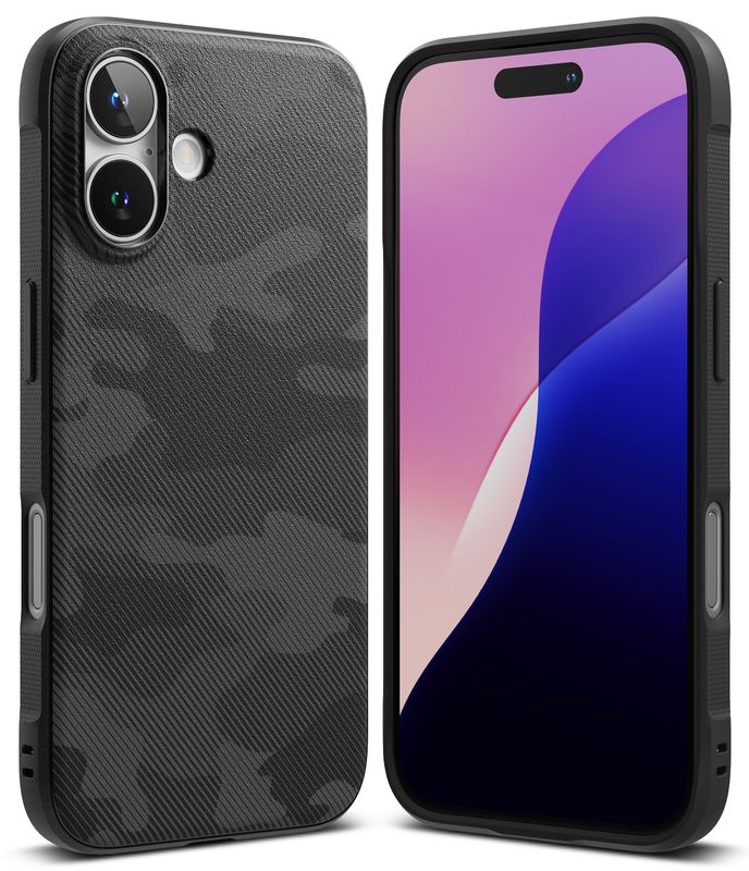 Onyx for iPhone 16 Plus Military-Grade Slim Protective Case - Camo Black