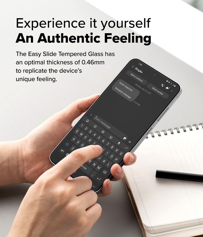 Easy Slide Premium Tempered Glass (2 Pack) Screen Protector for Galaxy S24 FE