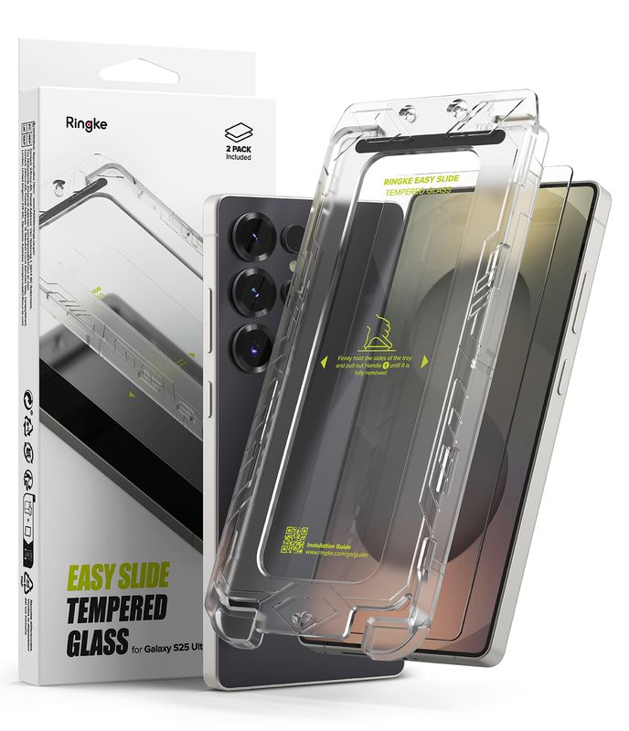 Easy Slide Premium Tempered Glass (2 Pack) Screen Protector for Galaxy S25 Ultra