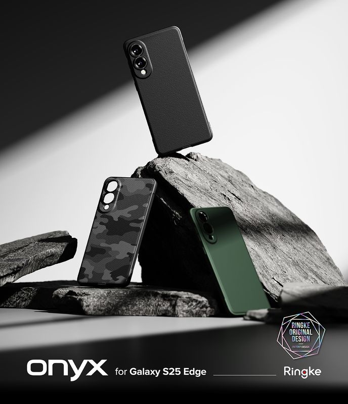 Onyx for Galaxy S25 Edge Military-Grade Slim Protective Case - Black