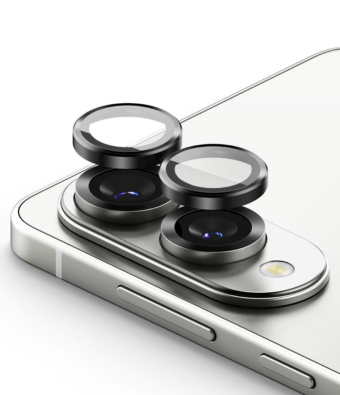 Camera Lens Protectors with Aluminium Alloy Frames for Galaxy S25 Edge - Black