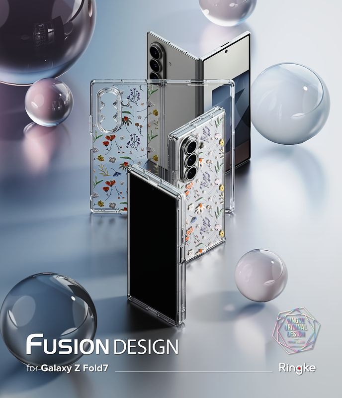 Fusion for Galaxy Z Fold7 Military-Grade Slim Protective Case - Dry Flowers