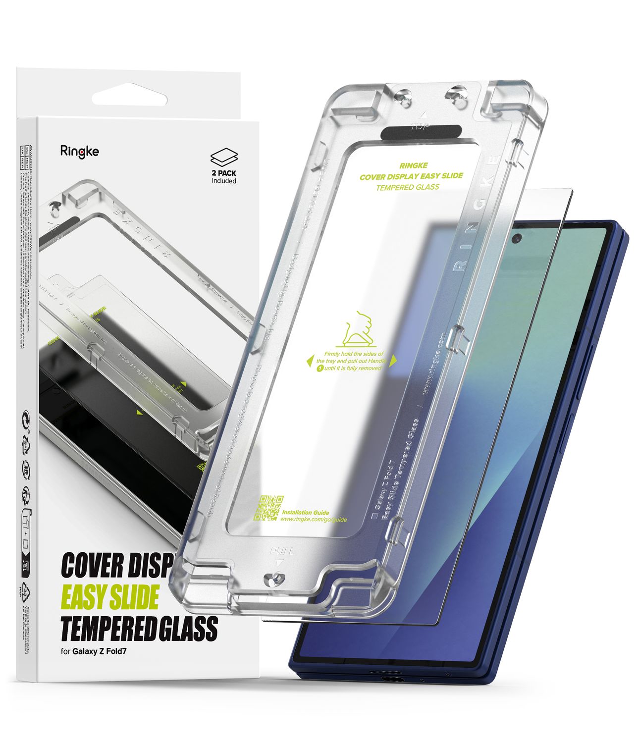 Premium Tempered Glass (2 Pack) Cover Display Screen Protector for Galaxy Z Fold7