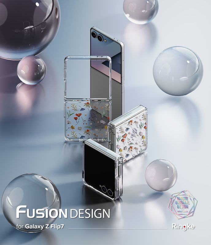 Fusion for Galaxy Z Flip7 Military-Grade Slim Protective Case - Dry Flowers
