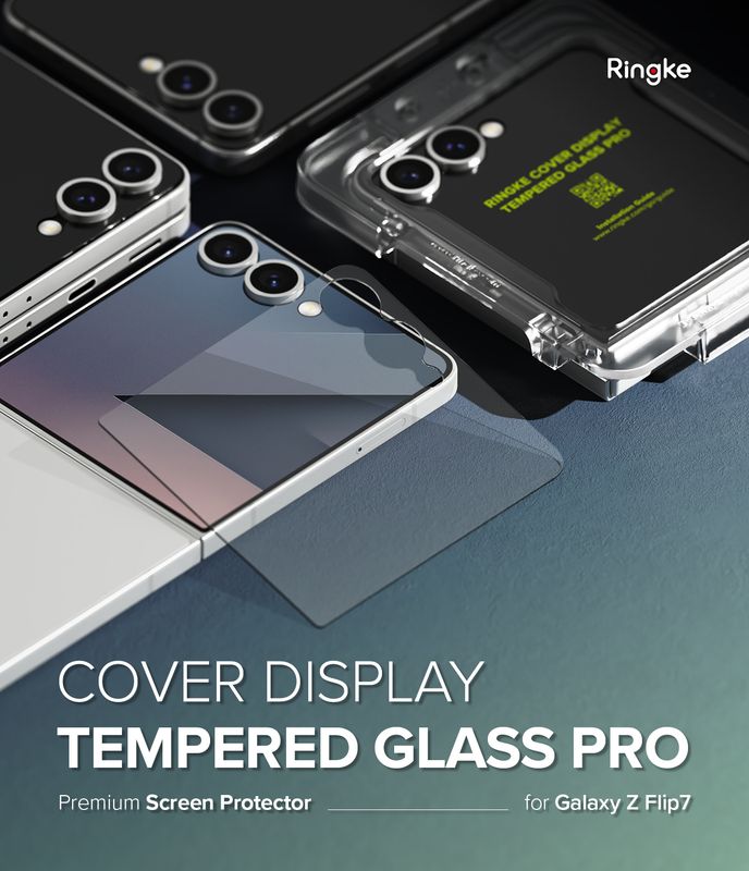 Premium Tempered Glass (2 Pack) Cover Display Screen Protector for Galaxy Z Flip7