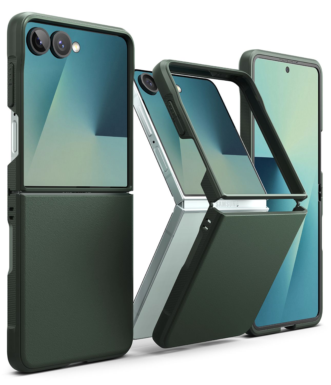 Onyx for Galaxy Z Flip7 Military-Grade Slim Protective Case - Dark Green