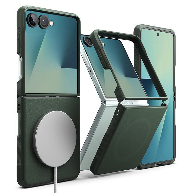 Onyx for Galaxy Z Flip7 MagSafe Accessories Case - Dark Green