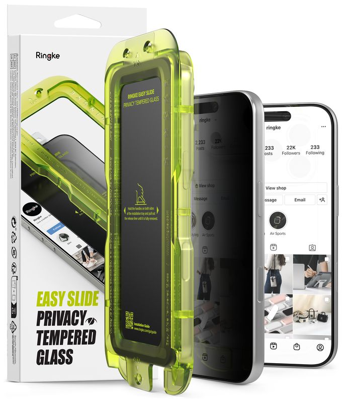 Privacy Easy Slide Premium Tempered Glass (2 Pack) Screen Protector for iPhone 17 Pro