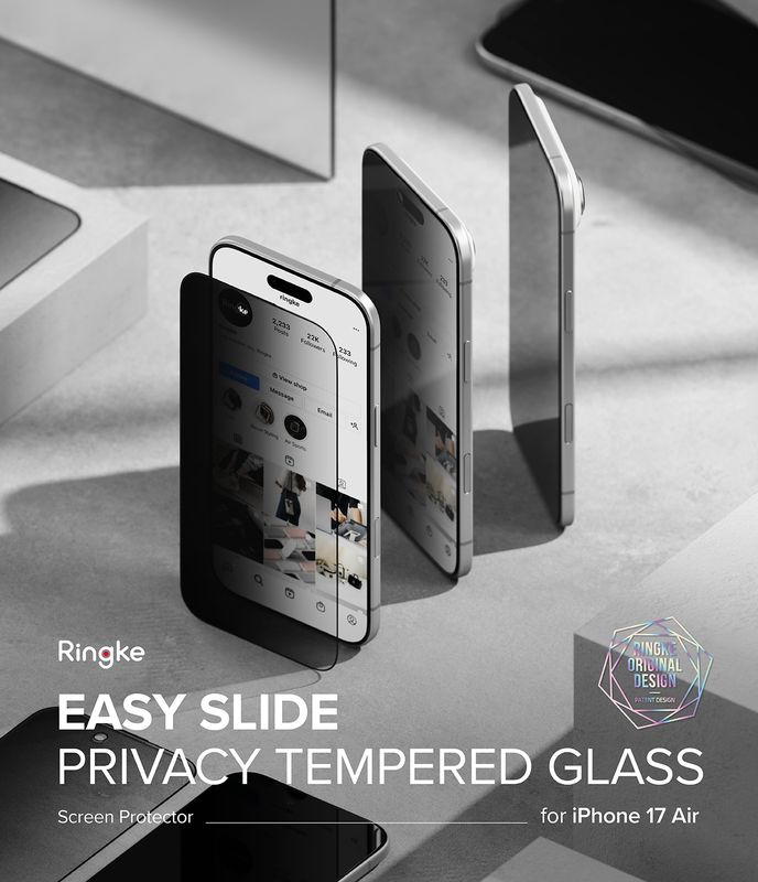 Privacy Easy Slide Premium Tempered Glass (2 Pack) Screen Protector for iPhone 17 Air