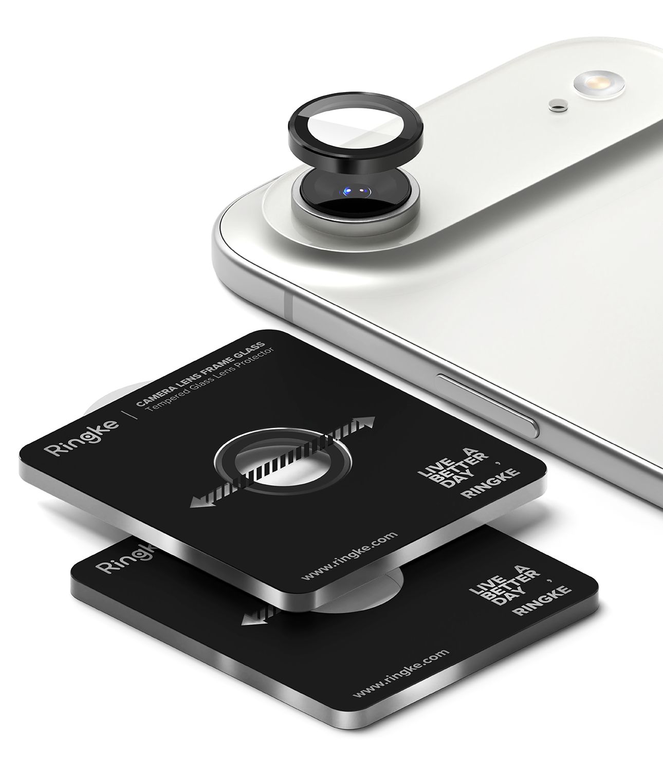 Camera Lens Protectors with Aluminium Alloy Frames for iPhone 17 Air (2x Set) - Black