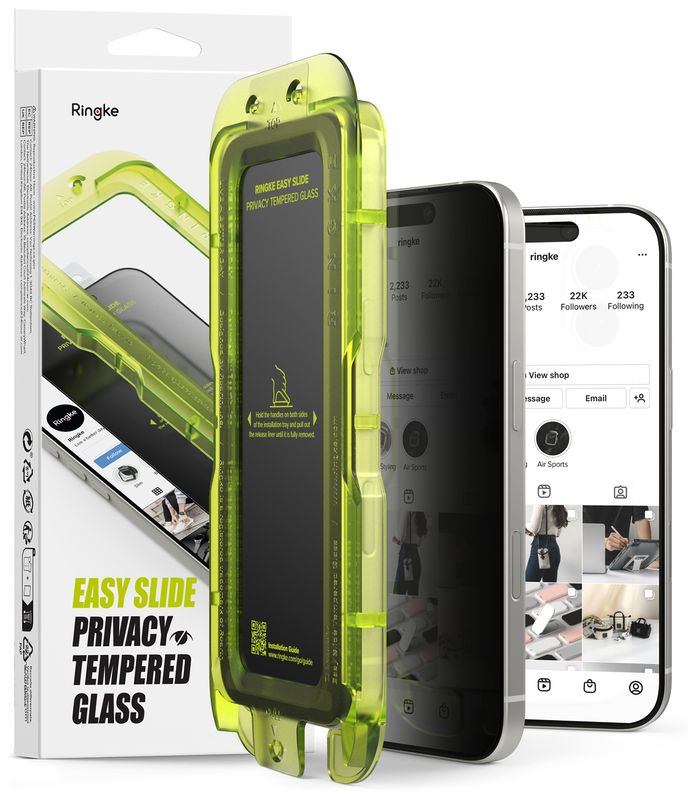 Privacy Easy Slide Premium Tempered Glass (2 Pack) Screen Protector for iPhone 17