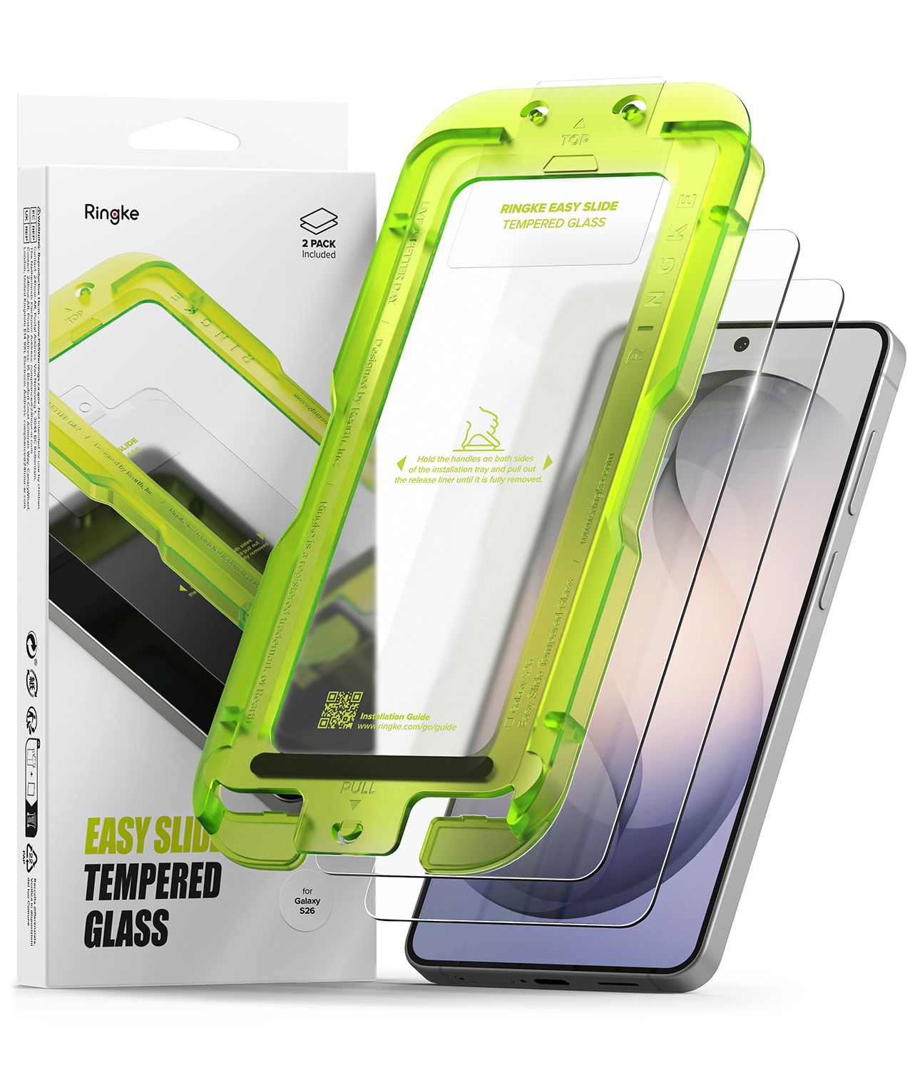 Easy Slide Premium Tempered Glass (2 Pack) Screen Protector for Galaxy S26