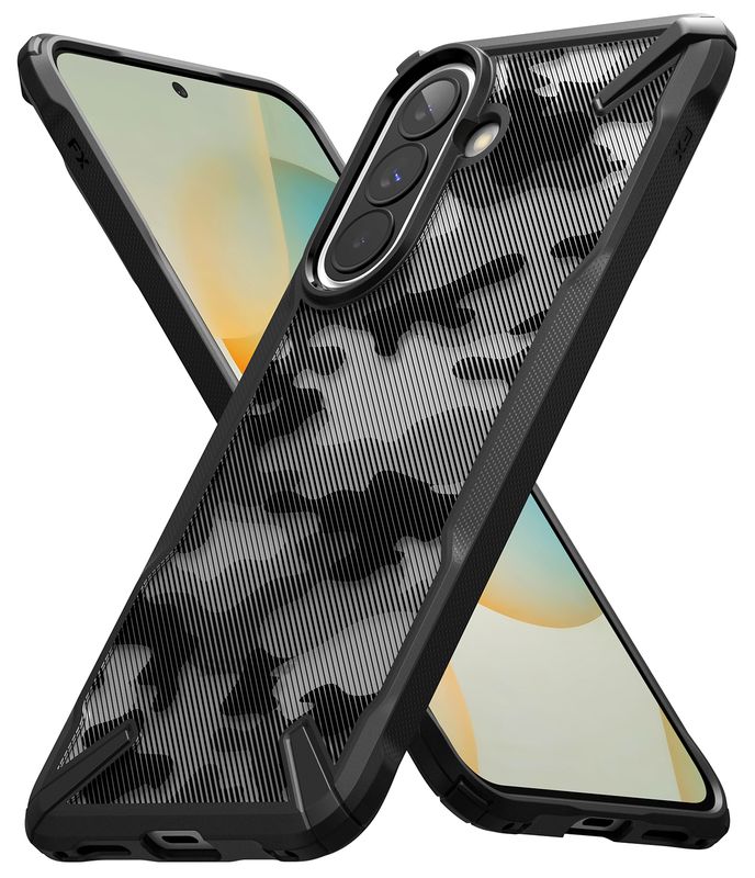 Fusion X for Galaxy A57 Military-Grade Slim Protective Case - Camo Black