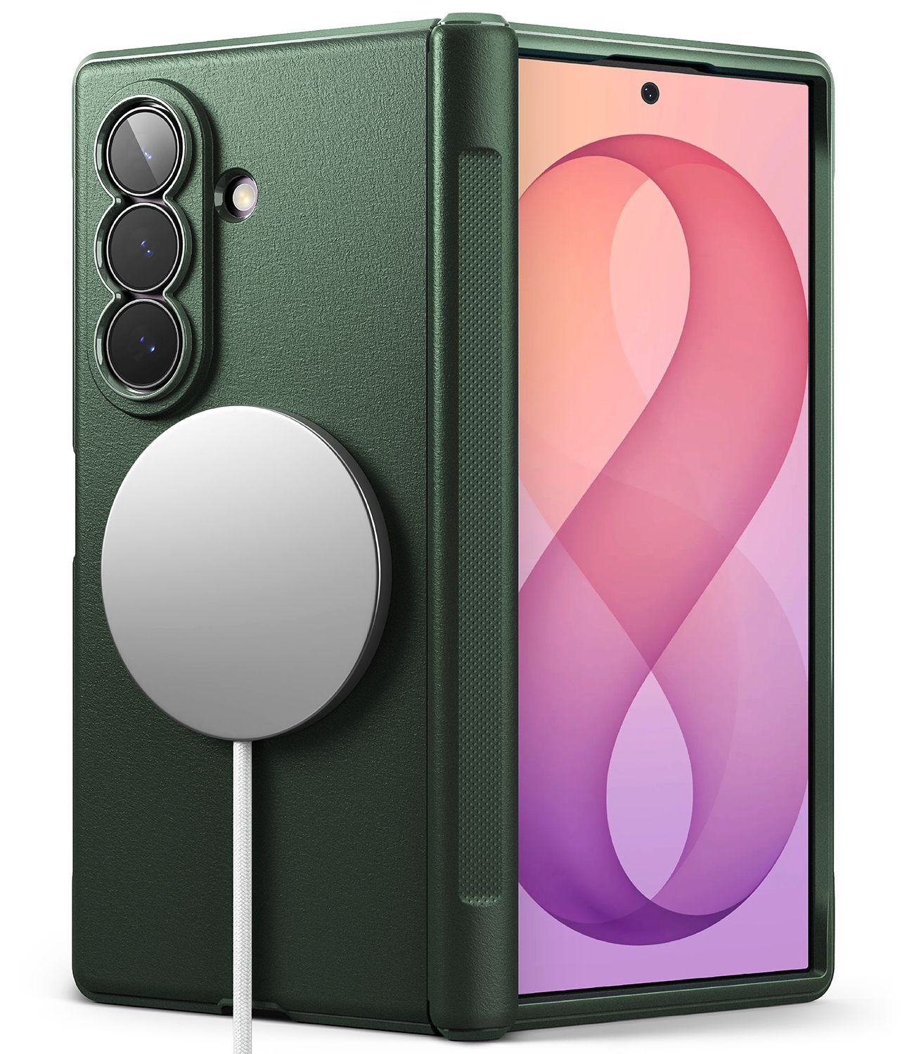 Onyx Flap MagSafe for Galaxy Z Fold8 Ultra Military-Grade Slim Protective Case - Dark Green