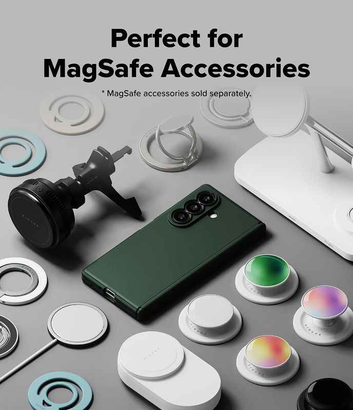 Onyx Flap MagSafe for Galaxy Z Fold8 Ultra Military-Grade Slim Protective Case - Dark Green
