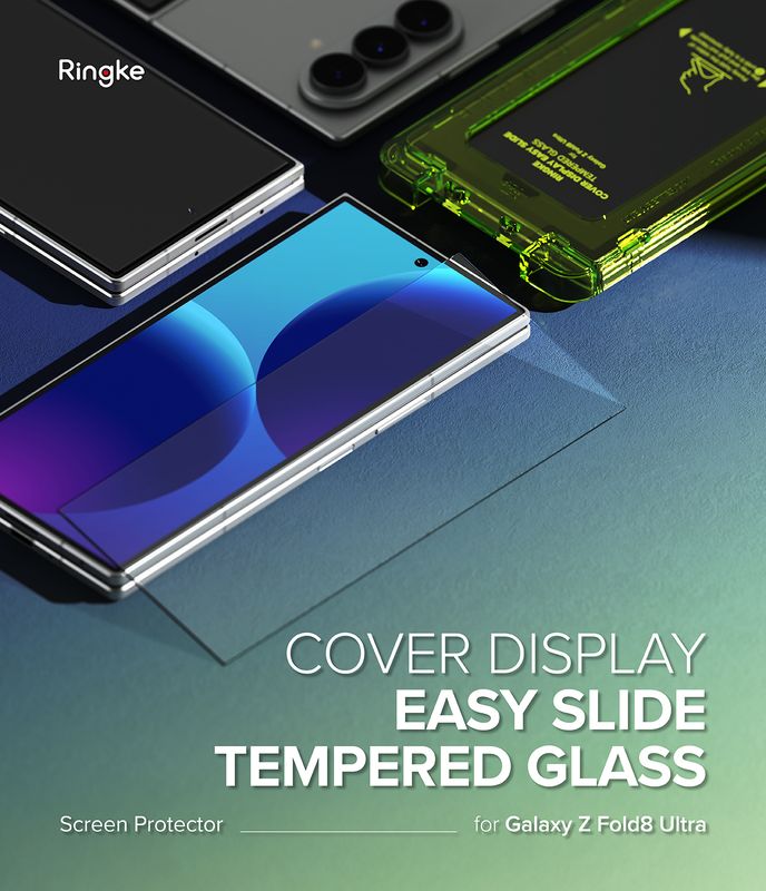 Easy Slide Tempered Glass (2 Pack) Cover Display Screen Protector for Galaxy Z Fold8 Ultra