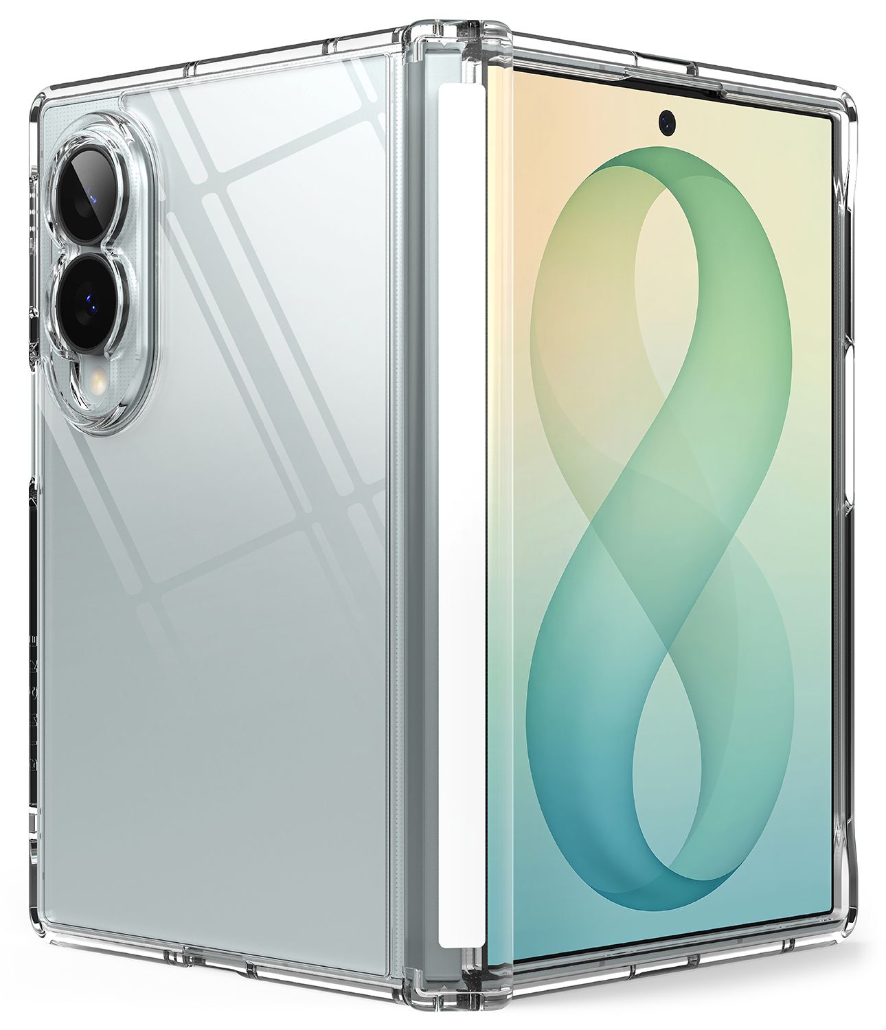 Fusion Flap for Galaxy Z Fold8 Military-Grade Slim Protective Case - Clear