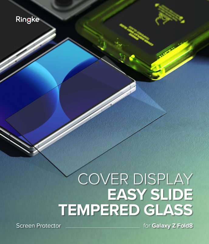 Easy Slide Tempered Glass (2 Pack) Cover Display Screen Protector for Galaxy Z Fold8