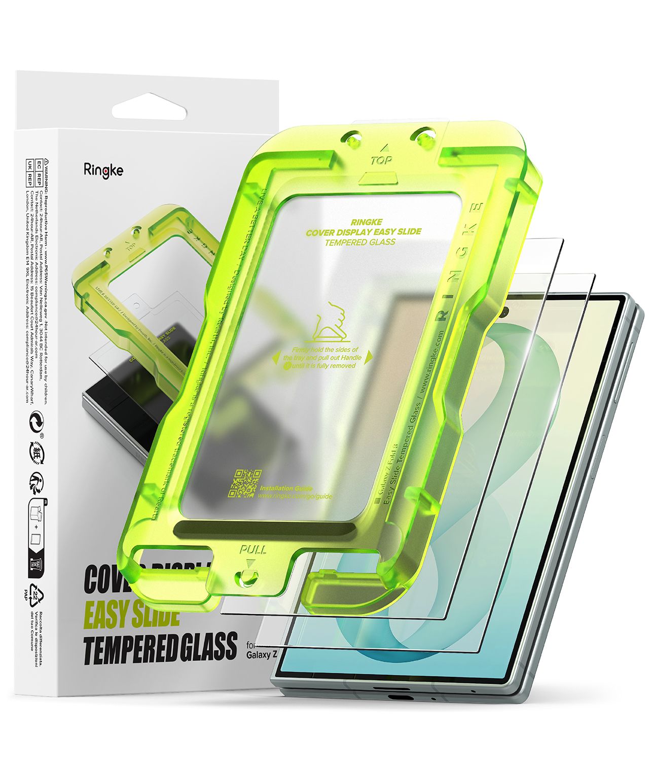 Easy Slide Tempered Glass (2 Pack) Cover Display Screen Protector for Galaxy Z Fold8