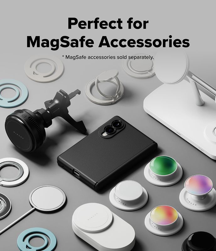 Onyx Flap MagSafe for Galaxy Z Fold8 Military-Grade Slim Protective Case - Black