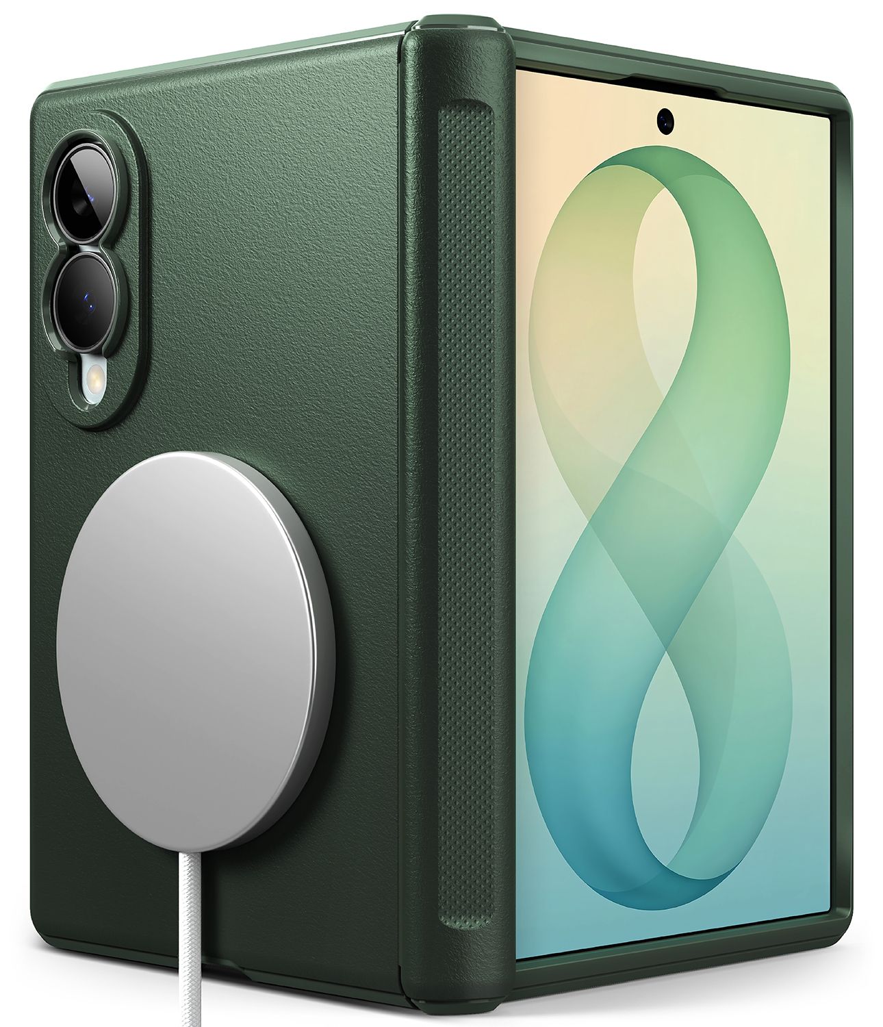 Onyx Flap MagSafe for Galaxy Z Fold8 Military-Grade Slim Protective Case - Dark Green