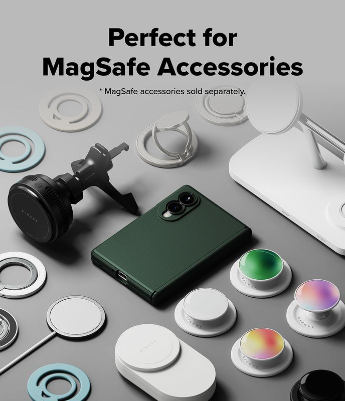 Onyx Flap MagSafe for Galaxy Z Fold8 Military-Grade Slim Protective Case - Dark Green