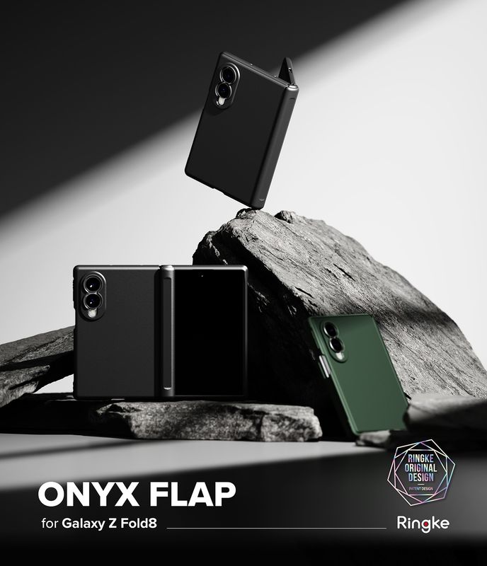 Onyx Flap for Galaxy Z Fold8 Military-Grade Slim Protective Case - Dark Green