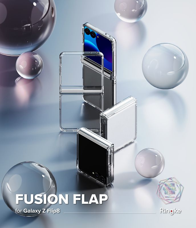 Fusion Flap for Galaxy Z Flip8 Military-Grade Slim Protective Case - Clear