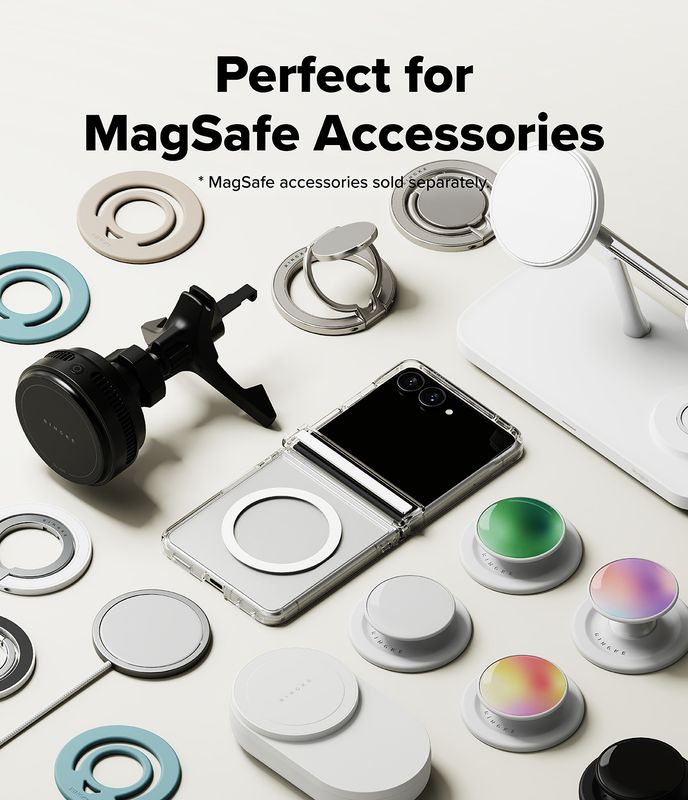 Fusion Flap MagSafe for Galaxy Z Flip8 Military-Grade Slim Protective Case - Clear