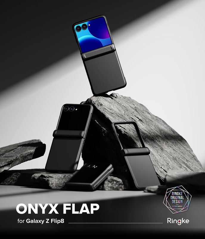 Onyx Flap for Galaxy Z Flip8 Military-Grade Slim Protective Case - Black